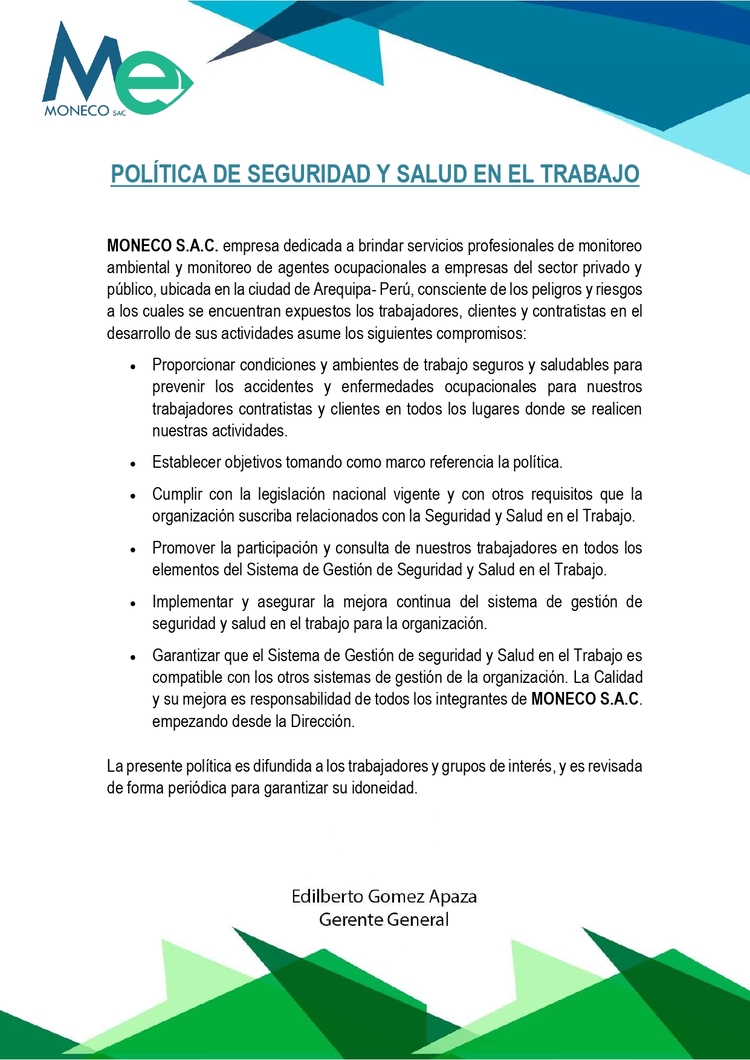 POLITICA DE CALIDAD MONECO